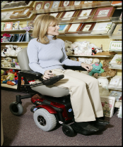 Lady using Powerchair