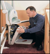 Stairlift being repaired in Herefordshire